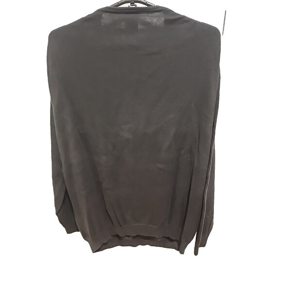 LACOSTE size 9 mens black cotton V neck pullover sweater 2xl 3xl 4xl - Picture 4 of 5